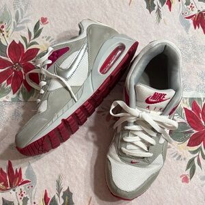 Nike Women's Gray and Pink Sneakers
